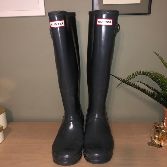Hunter Shoes - Dark grey Hunter boots